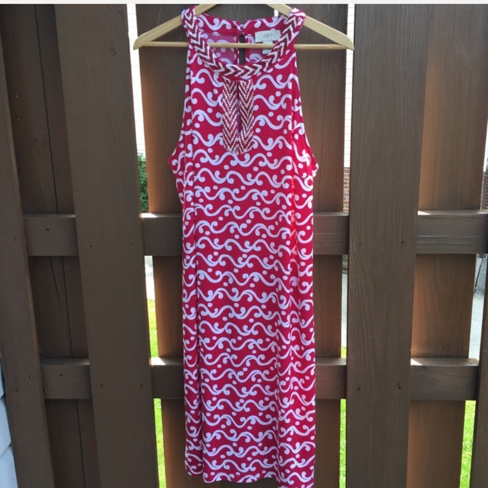 LOFT beaded neckline dress